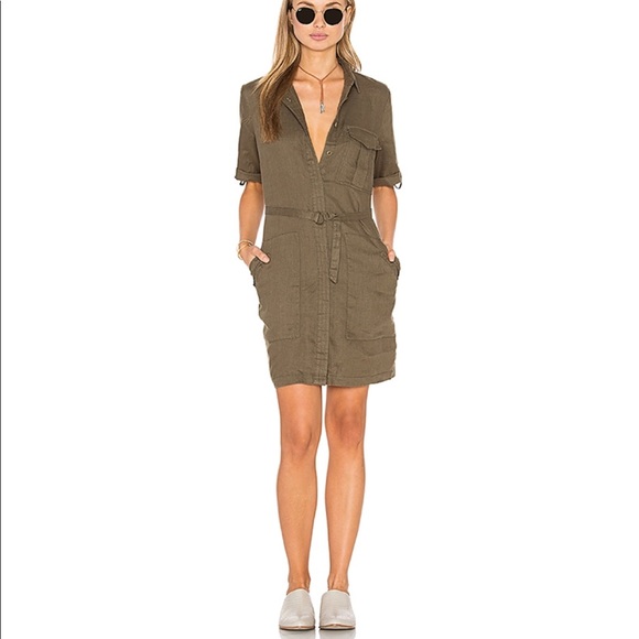 Anthropologie Dresses & Skirts - Greylin Anthropologie elisia olive  linen dress
